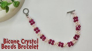 DIY Bicone Crystal Beads Bracelet | Jewelry Making