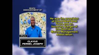 Clayus Pernel Joseph ~ Short Obituary