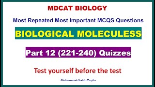 Biological Molecules MCQS Part-12 #mdcatbiology #mdcat2024 #biologicalmolecules #etea2024 #nums2024