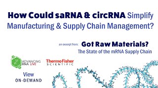 How Could saRNA \u0026 circRNA Simplify Manufacturing \u0026 Supply Chain Management?