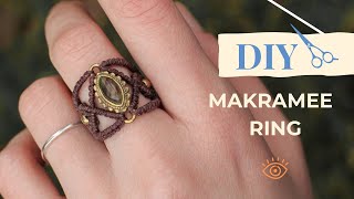 Makramee Ring Tutorial // Anleitung Schritt für Schritt