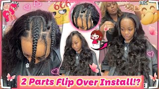 Sew In Weave Without Leave Out! 2 Parts Flip Over Installation Ft. #ULAHAIR Review