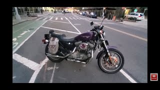 I spotted this super rare 2000 Harley Davidson Sportster XL1200S purple in NYC  I had one in black