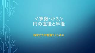 算数6 円の直径と半径