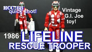 HCC788 Quick shot! 1986 LIFELINE - Rescue Trooper -  Vintage G.I. Joe toy!