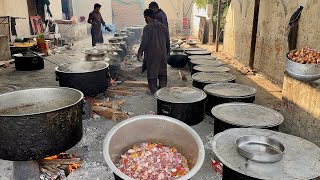 Traditional Night Wedding Beef Qorma Preparation | Delicious Chicken Steam and Qorma | Yakhni Pulao