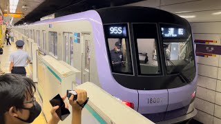 【18107F 新造車性能確認試運転（復路）】東京メトロ18000系18107編成が試運転電車として渋谷駅を発車するシーン（試95-111レ）2022.7.22