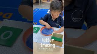 Tracing Letters The "Magic Sand" trick for learning ABCs (Try with Salt!) 🅰️ #montessoripreschool