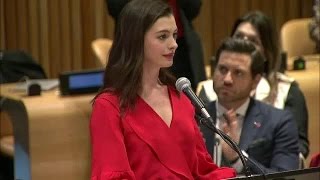 Anne Hathaway on International Women's Day