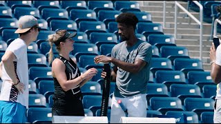 Elina Svitolina and Gaël Monfils Practice | Mic'd Up