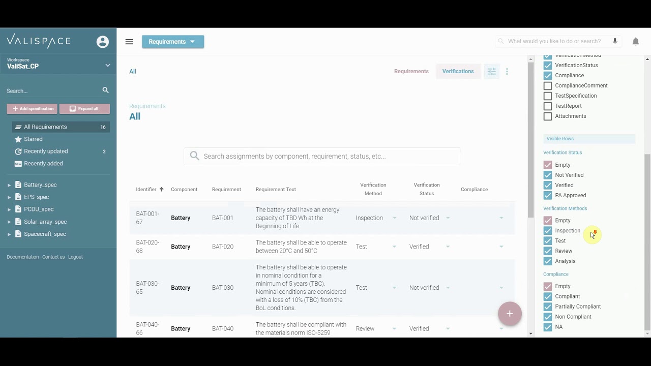 Valispace Tutorial Requirements Management Youtube