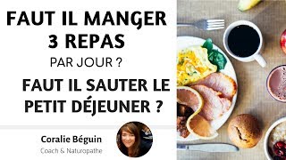 FAUT IL FAIRE 3 REPAS PAR JOUR ? FAUT IL MANGER LE MATIN ? | Coralie Béguin Naturopathe