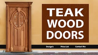 Teak wood doors design and price. सागौन की लकड़ी के दरवाजे Starts From Rs.8000