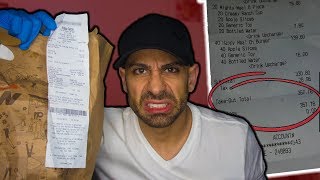 Letting TRASH CAN RECEIPTS Decide What i Eat for 24 HOURS! (IMPOSSIBLE FOOD CHALLENGE) | ALI H