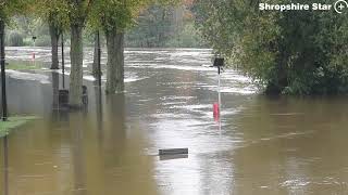 Flooding in Shrewsbury three days after Storm Babet hit