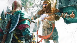 Kratos Meets Modi In Valhalla Scene - God Of War Ragnarok Valhalla DLC PS5 2023