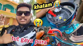 Helmet Per hua mota karcha🤯 || Axor helmet visor lock change😭