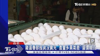 雞蛋春節囤貨沒賣完 「產量多買氣差」 蛋價維持｜TVBS新聞 @TVBSNEWS01