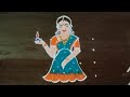 Deepavali special girl rangoli design with dots/New year kolam/sankaranti mugglu @NSchannelrangoli