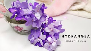 DIY Hydrangeas : How to make Hydrangeas from satin ribbons easily with ASMR Craft