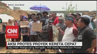 Aksi Protes Warga terkait Proyek Kereta Cepat Jakarta-Bandung