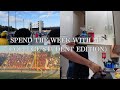 SPEND THE WEEK W/ ME VLOG *COLLEGE STUDENT EDITION* | deep cleaning, football game, cook w/ me, etc.