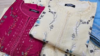 নিখুঁত কাজে সুন্দর ড্রেস || readymade three piece || Pakistani inspired designs/wholesale market