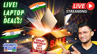 🔥Exclusive LIVE Laptop Deals 🔥Amazon Republic Day Sale 2025 \u0026 Flipkart Monumental Sale 2025!