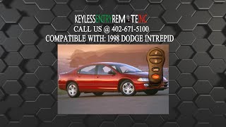 How To Replace Dodge Intrepid Key Fob Battery 1998