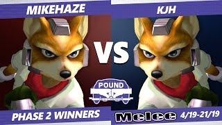 Pound 2019 SSBM - bc MikeHaze (Fox) VS HLCG KJH (Fox) Smash Melee Phase 2 Winners