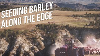 Seeding Barley Along 1,000ft Cliffs - Aerial Reel