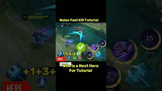 Nolan Fast Enemy Kill Skill Combo Tutorial Mobile Legends #nolan #mlbb #tutorial #mobilelegends