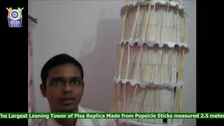 Largest Leaning Tower of Pisa Replica Made from Popsicle Stick - 20133031