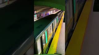 Rubber-tires Montreal metro arrival #montreal #train #viralvideo #travel #metro