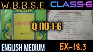 ENGLISH MEDIUM || Class-vi | q no-1- 10| Exercise-18.3|| Maths class-vi chapter 18.3 #squateroot