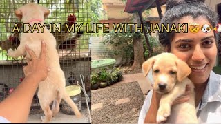 ജാനകിയുടെ കുസൃതിയും കുറുമ്പും🐶🐣🏡 | Half day in my life with janaki😍🤩🐔 | renjuradhakrishnan444