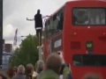 magician dynamo levitating on london bus like floating