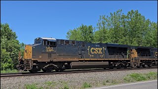 CSX Action East Of Minoa NY, Building A Pair Trains. First A West Bound Headed Into The DeWitt Yard,