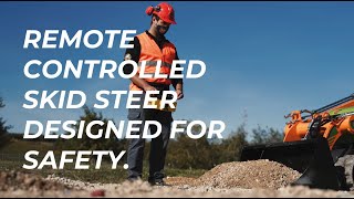 MP 100 PLUS - Remote controlled skid steer designed for safety.