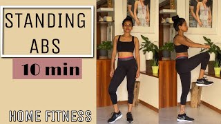 10 MIN STANDING ABS WORKOUT | HOME FITNESS