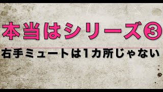 【本当は】右手ミュートは1カ所じゃない【シリーズ】❸