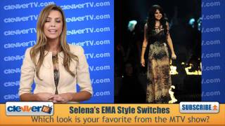 Selena Gomez Changes Wardrobe For 2011 MTV EMAs