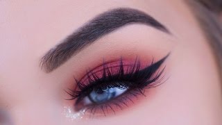 Fall Red/Cranberry Eye Makeup Tutorial