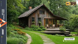 Small Rustic Wooden House with Hidden Garden | Tiny House Design