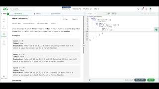 Perfect Numbers | GeeksforGeeks | C++ | Dt: 22-01-2026 | Coding Mind