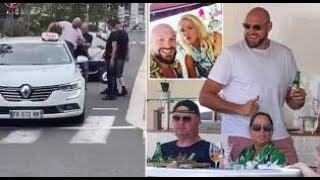 TYSON'S FURY Moment Tyson Fury aims KICK at taxi after driver refuses to give him....
