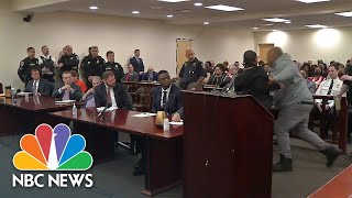 Watch: Man lunges toward Buffalo shooter during sentencing