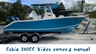 Cobia 240CC Owners Manual