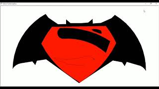 batman vs Superman movie logo with python turtle | python programming