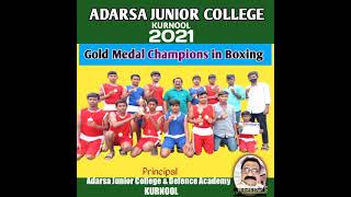 Adarsa Junior College _2021Gold Medal Champions in Boxing